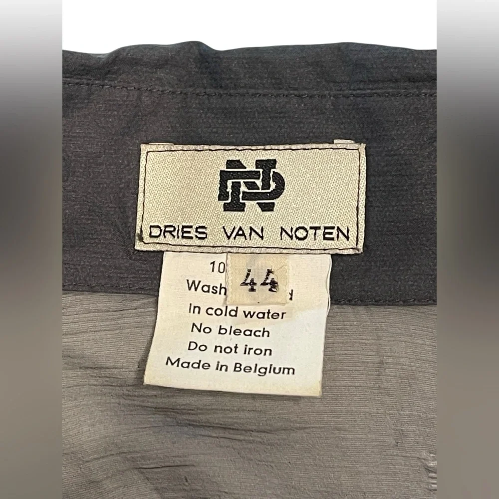 Dries Van Noten 1994 Spring/Summer 1st Runway Collection sheer black silk Sz:44 - Picture 7 of 10